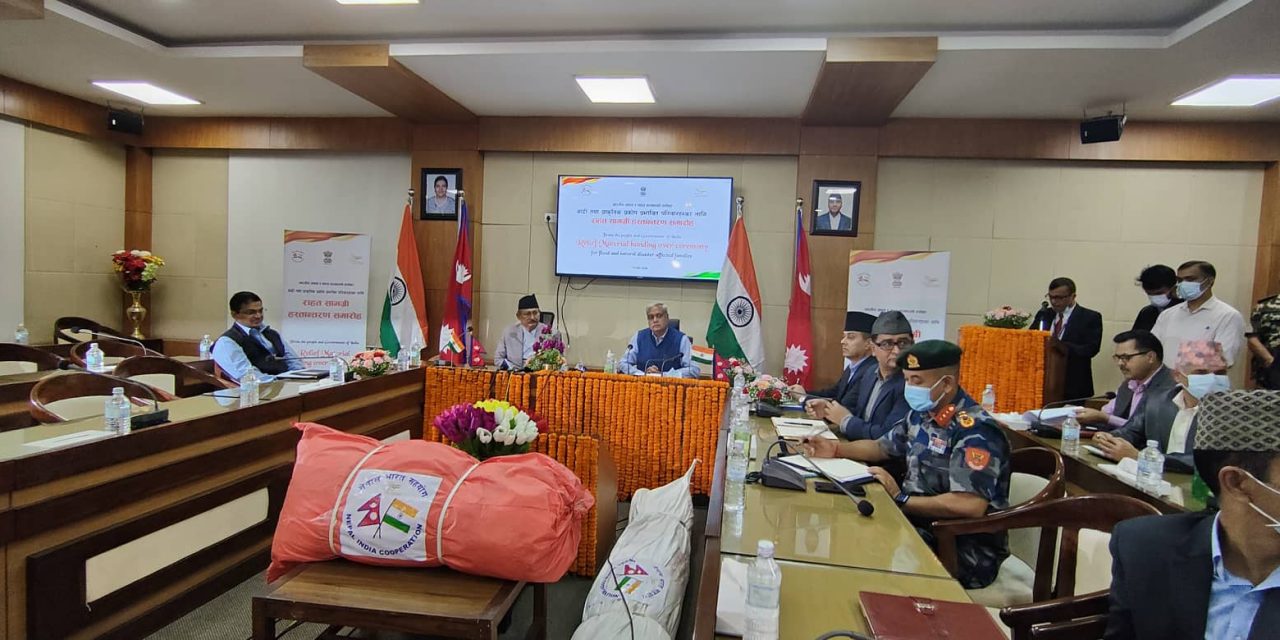 India Provided Relief materials to disaster victims