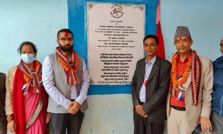Inauguration of school building built with India grant