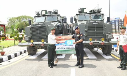 Indian Army Chief Pande hands over military equipment to Nepali Army