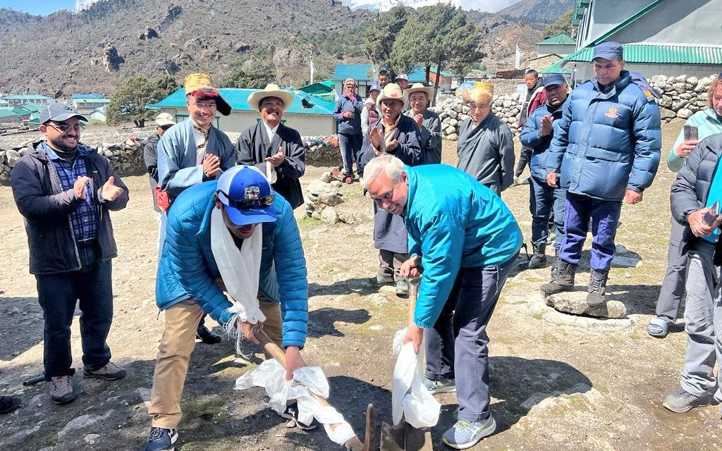 Foundation laying of waste water management project at Solukhumbu