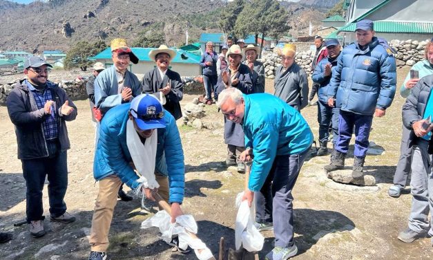 Foundation laying of waste water management project at Solukhumbu