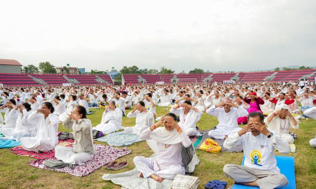 International Yoga Day : Public yoga program concluded in Pokhara