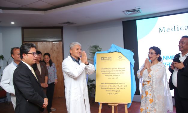 NMB Bank hands over essential health equipment to Dhulikhel Hospital