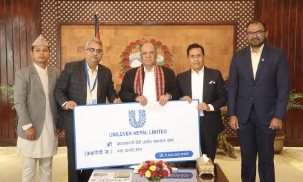 Unilever Nepal Provides One Crore Rupees donations to the Earthquake Victims