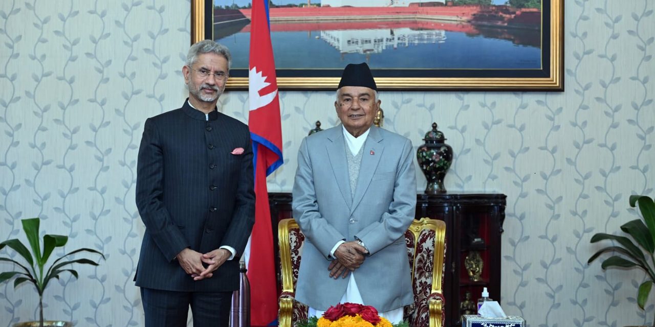 Indian External Affairs Minister pays courtesy call on President Paudel