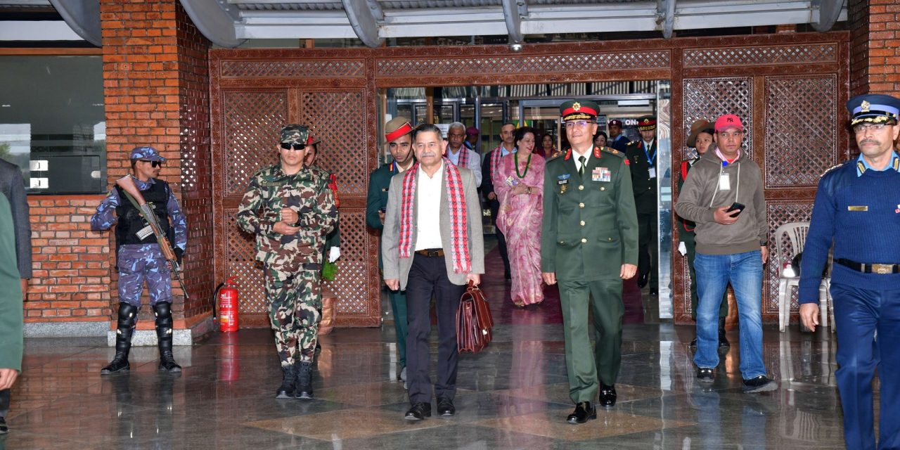 Indian Army Chief Dwivedi arrives in Nepal