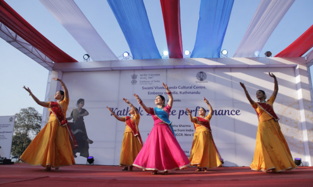Indian Embassy organizes Kathak dance on the shore of Fewa Lake