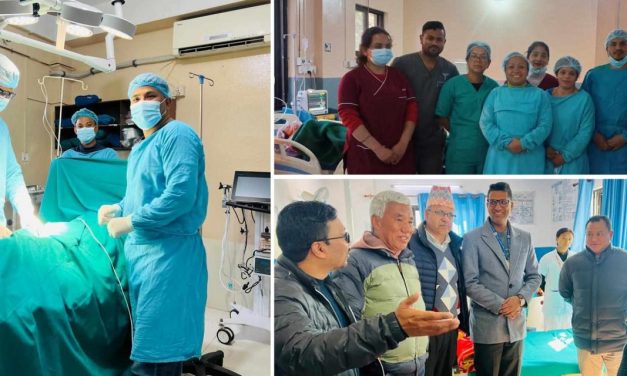 First successful appendicitis surgery at provincial level Bajrabarahi Chapagaun Hospital