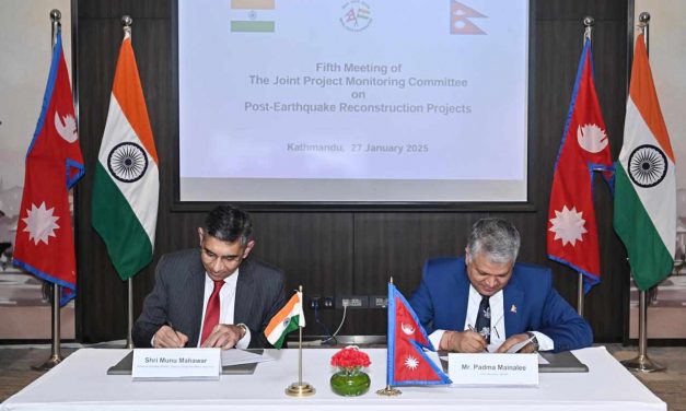 Nepal-India review progress of Post-earthquake Reconstruction projects in Nepal