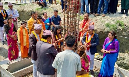 Foundation stone laid for Panchayat Secondary School building in Morang