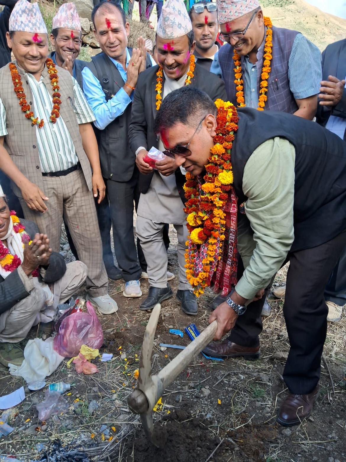 Foundation Laid for Food Distribution Center in Muktikot