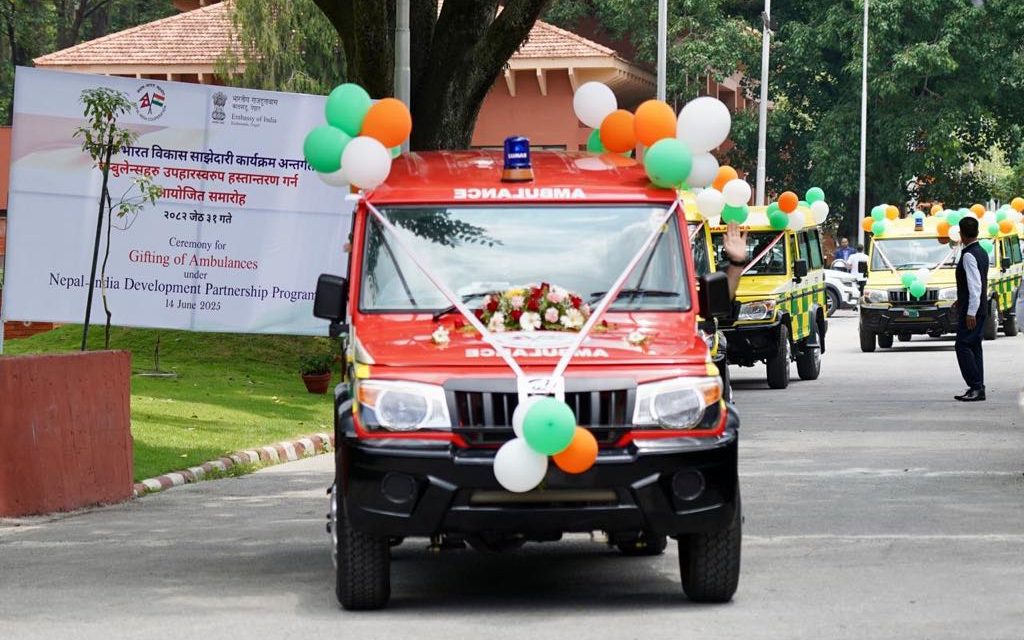 Indian Government Donates 40 Ambulances to Various Districts in Nepal