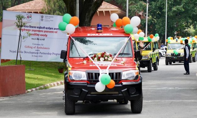 Indian Government Donates 40 Ambulances to Various Districts in Nepal