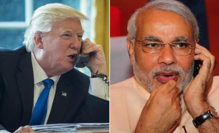 Trump and Modi held a telephone conversation