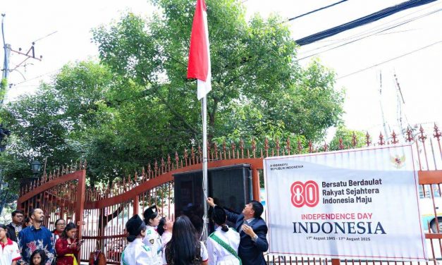 Flag hoisting in Kathmandu on the occasion of Indonesia’s 80th Independence Day