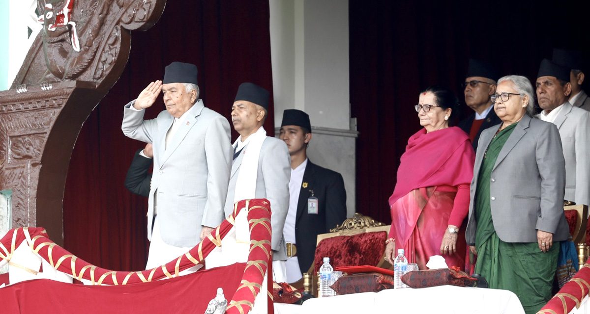 President Paudel attends Democracy Day celebration main function