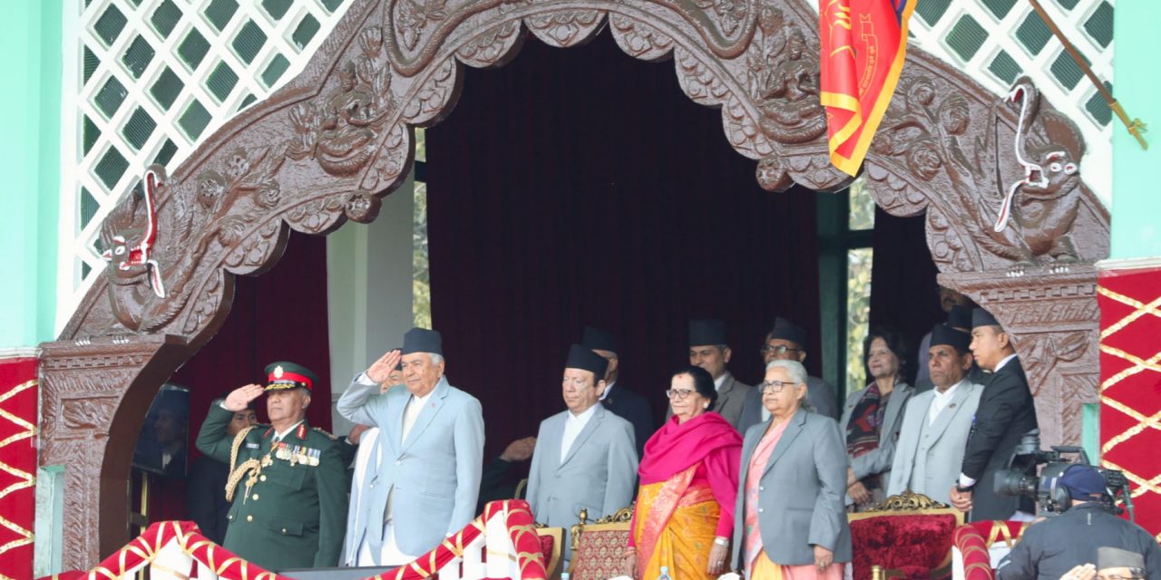 President observes Mahashivaratri and Army Day feu-de-joie in Tundikhel