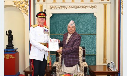 Brigade of Gurkhas submits annual report before President Paudel
