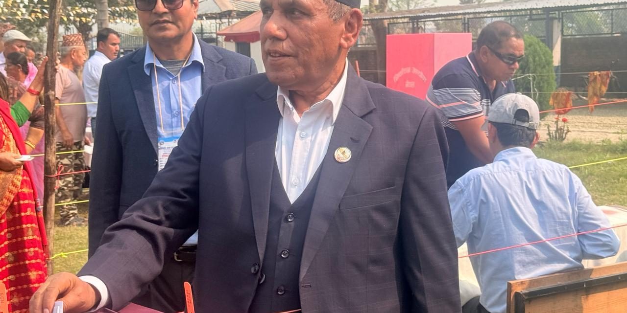 National Assembly Chair Dahal votes