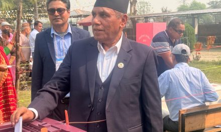 National Assembly Chair Dahal votes