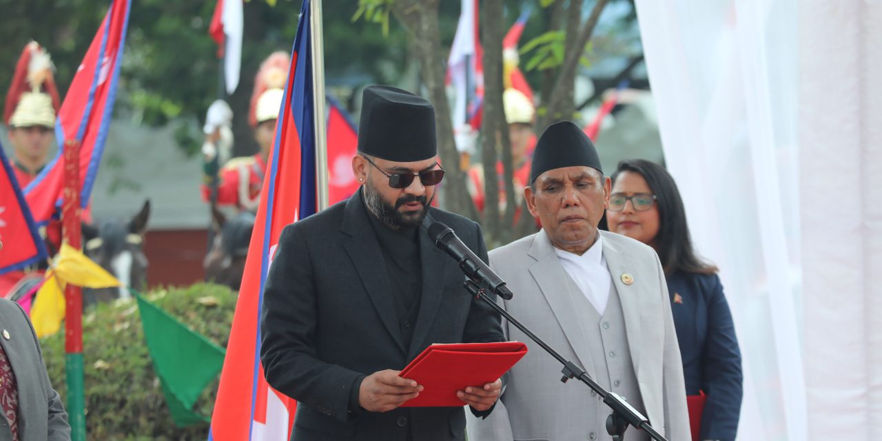 Newly-appointed Prime Minister Shah takes oath before President Paudel