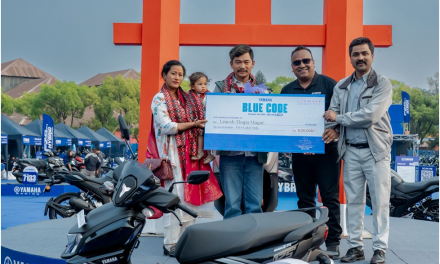 5 Lakh Winner Announced at Bhrikutimandap Under Yamaha’s Blue Code New Year Scheme 
