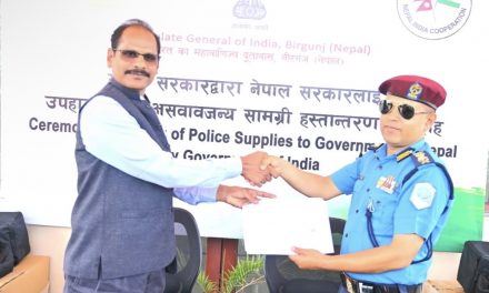 India Hands Over Over 7,000 Protective Helmets to Nepal Law Enforcement Agencies