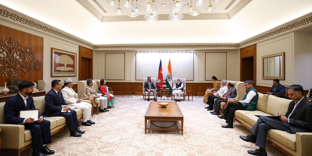 Meeting between RSP President Ravi Lamichhane and Indian Prime Minister Narendra Modi