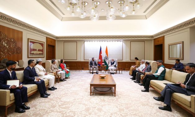 Meeting between RSP President Ravi Lamichhane and Indian Prime Minister Narendra Modi