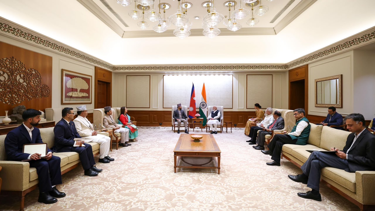 Meeting between RSP President Ravi Lamichhane and Indian Prime Minister Narendra Modi