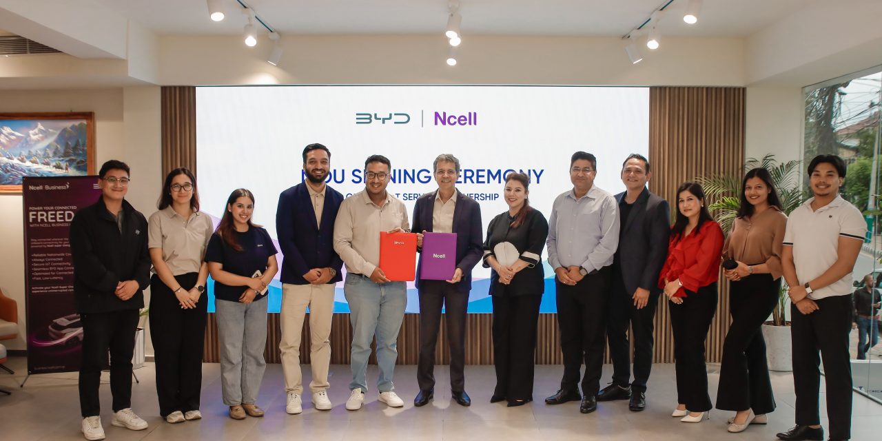 Ncell and BYD Nepal Partner to Introduce Connected Vehicle Services Through IoT SIM