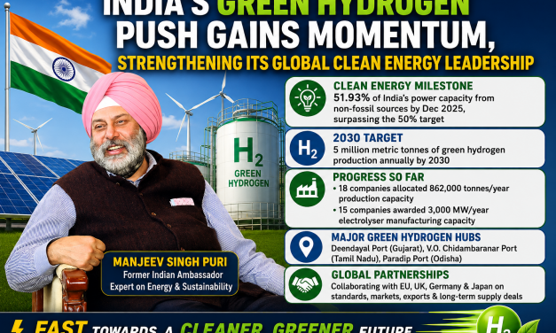 India’s Green Hydrogen Push Gains Momentum, Strengthening Its Global Clean Energy Leadership